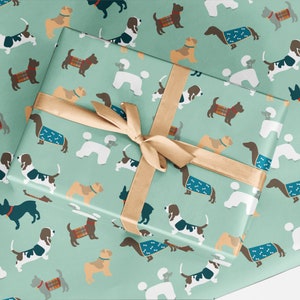 Dog Wrapping Paper - Luxury Gift Wrap - Dog Gift Wrap - Scrapbook Paper - Dog Print - Cute Wrapping Paper