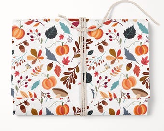 Autumn Wrapping Paper - Luxury Gift Wrap - Fall Gift Wrap - Autumn Leaf Wrapping