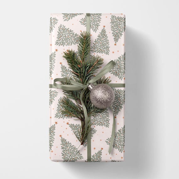 Christmas Tree Wrapping Paper - Festive Gift Wrap Roll