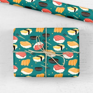 Sushi Wrapping Paper - Luxury Gift Wrap - Birthday Gift Wrap - Sushi Wrapping Roll - Recyclable Wrapping Paper