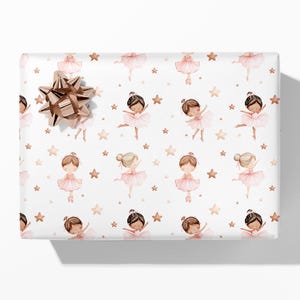 Ballerina Wrapping Paper | Ballet Gift Wrap | Luxury Birthday Wrapping Paper for Girls image 1