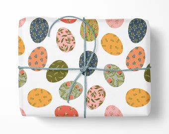 Flower Easter Egg Wrapping Paper - Luxury Easter Gift Wrap Roll
