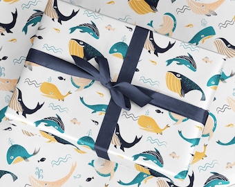 Whale Gift Wrap: Luxury Wrapping Paper for Kids