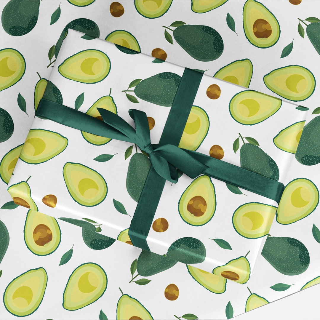 Avocado Wrapping Paper Luxury Gift Wrap Avocado Gift Wrap Scrapbook