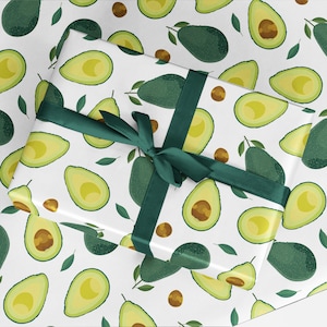 Avocado Wrapping Paper - Luxury Gift Wrap - Avocado Gift Wrap Roll