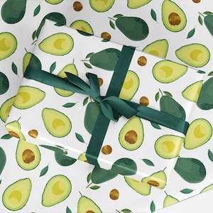 Avocado Wrapping Paper - Luxury Gift Wrap - Avocado Gift Wrap - Scrapbook Paper - Colourful Avocado Print