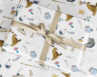 Wizard Wrapping Paper - Luxury Gift Wrap - Wizard Style Gift Wrap - Wizard Wrapping - Recyclable Wrapping Paper