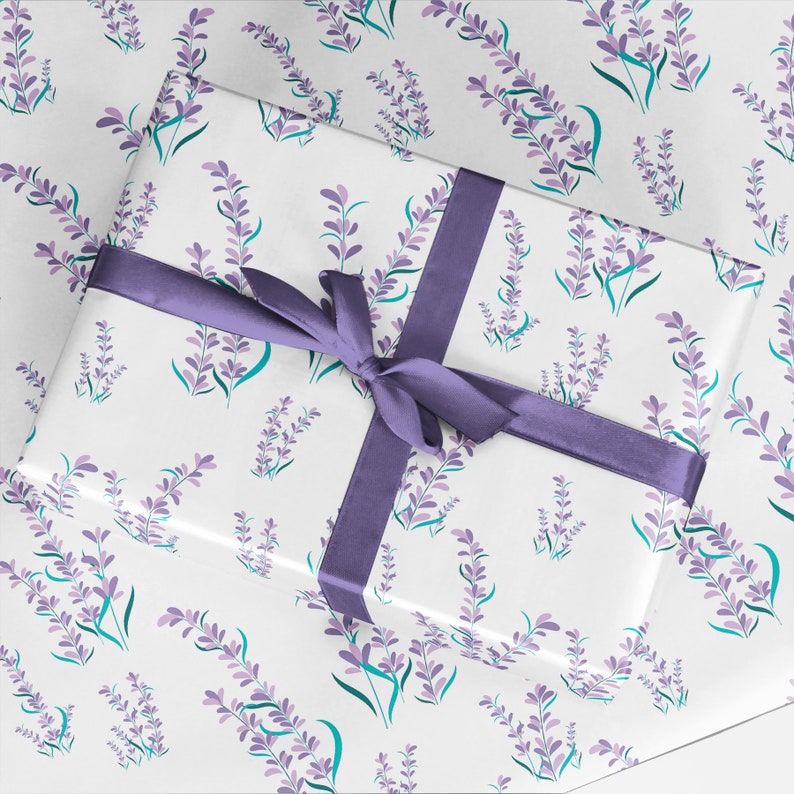 Lavender Wrapping Paper Luxury Gift Wrap Lavender Gift Etsy