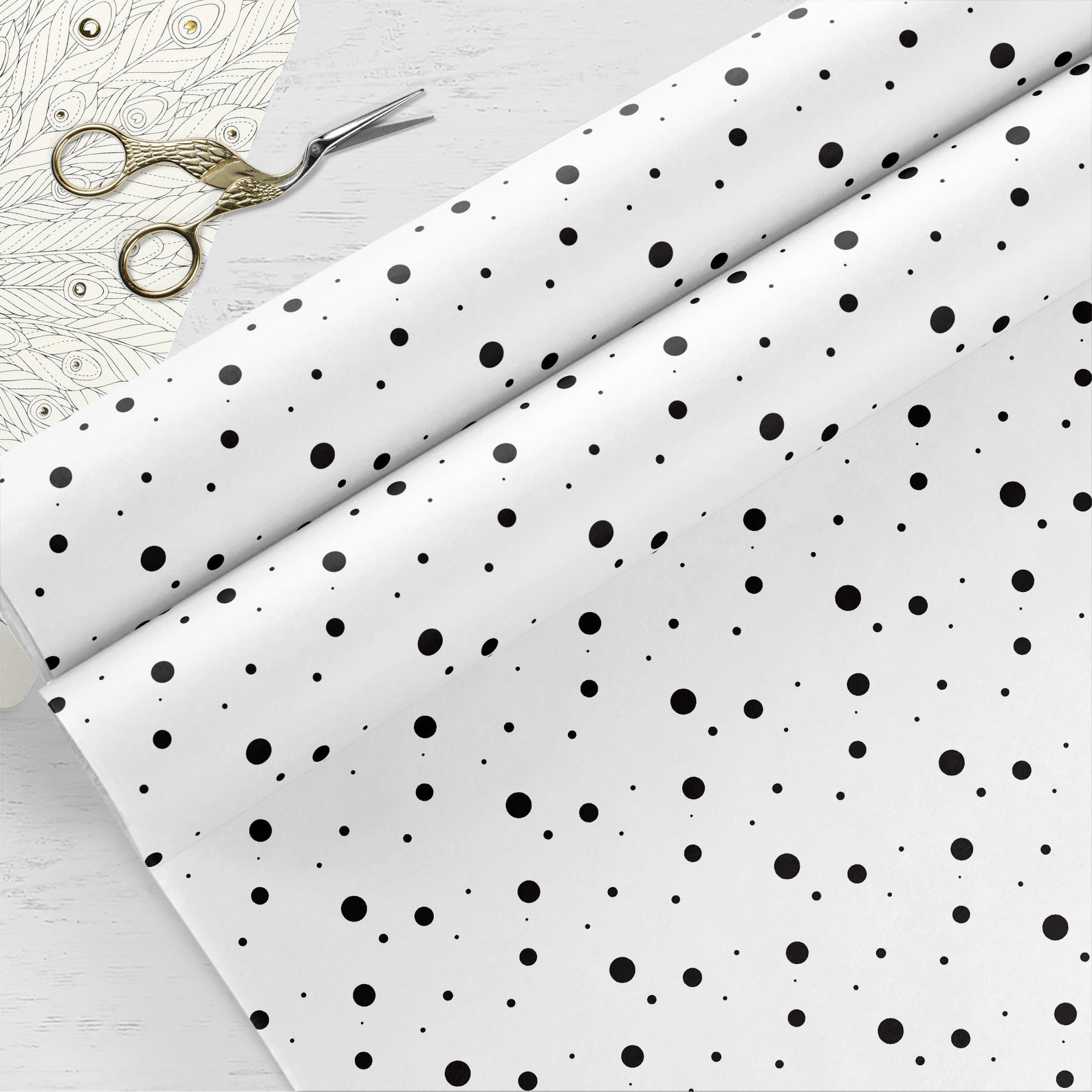 Polka Dot Wrapping Paper Polka Dot Luxury Gift Wrap Polka Etsy