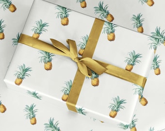 Pineapple Gift Wrap: Luxury Birthday Wrapping Paper
