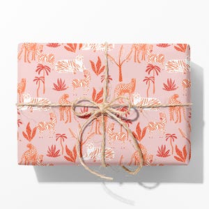 Safari Animal Print Wrapping Paper: Tropical Gift Wrap Roll