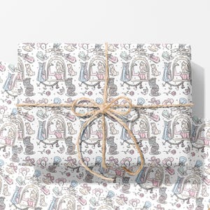 Fairytale Princess Wrapping Paper | Enchanted Storybook Gift Wrap | Princess Birthday Wrapping Paper