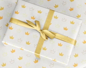 Crown Wrapping Paper - Luxury Gift Wrap - Birthday Gift Wrap - Decorative Paper