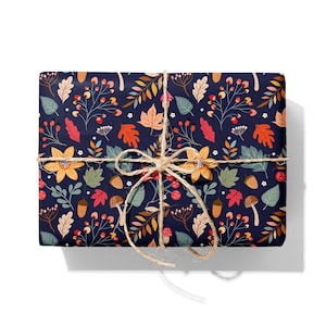 Autumn Wrapping Paper - Luxury Gift Wrap - Fall Gift Wrap Roll