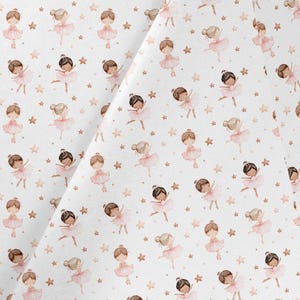 Ballerina Wrapping Paper | Ballet Gift Wrap | Luxury Birthday Wrapping Paper for Girls image 5