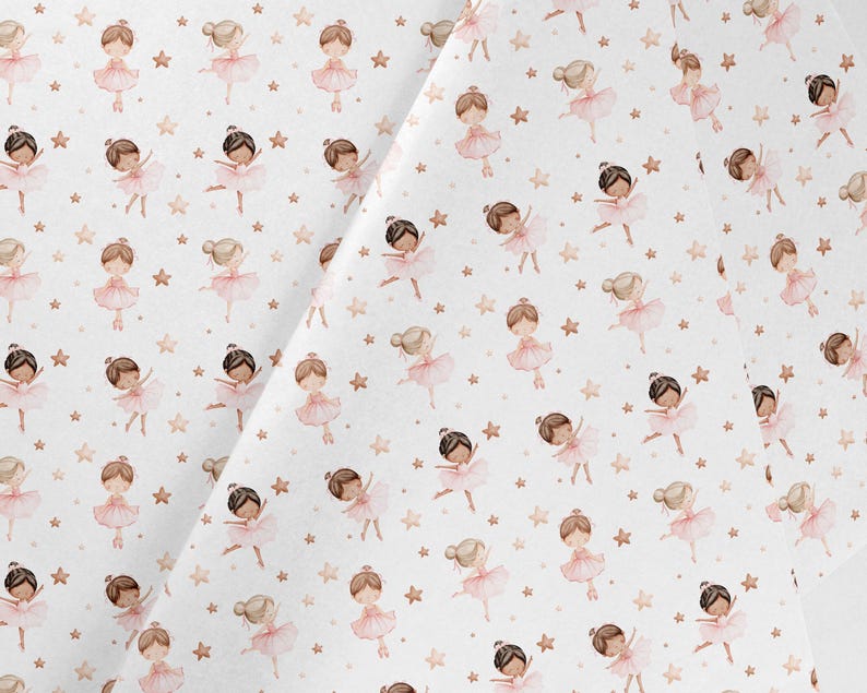 Ballerina Wrapping Paper | Ballet Gift Wrap | Luxury Birthday Wrapping Paper for Girls image 5