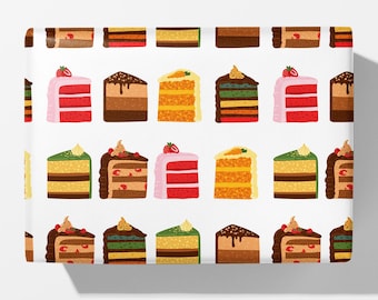 Cake Wrapping Paper - Luxury Gift Wrap - Birthday Cake Gift Wrap Roll