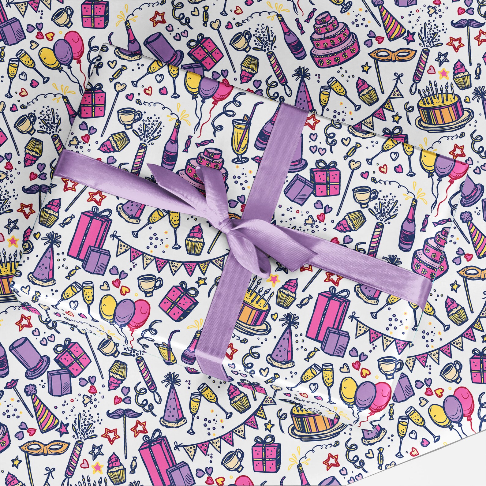 Birthday Party Wrapping Paper Luxury Gift Wrap Birthday Etsy