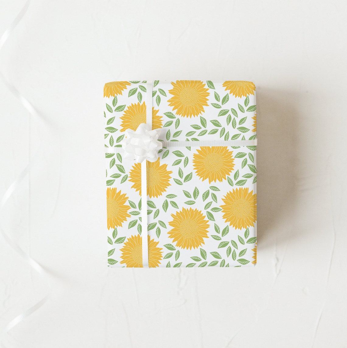 Sunflower Wrapping Paper Luxury Gift Wrap Sunflower Gift Etsy