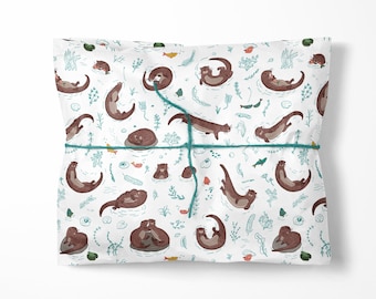 Otter Pattern Gift Wrap - Luxury Animal Wrapping Paper