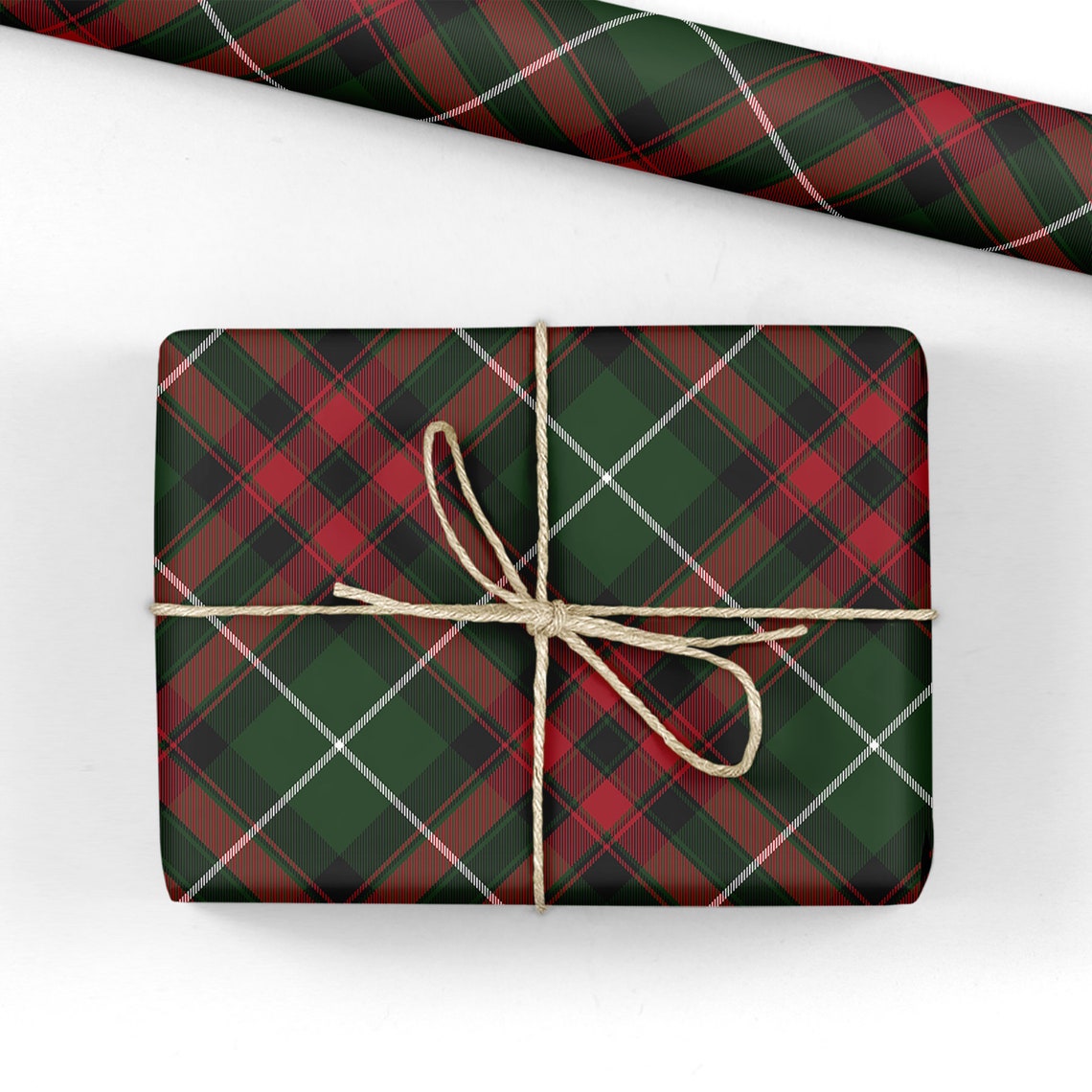 Green and Red Tartan Wrapping Paper Luxury Gift Wrap Etsy