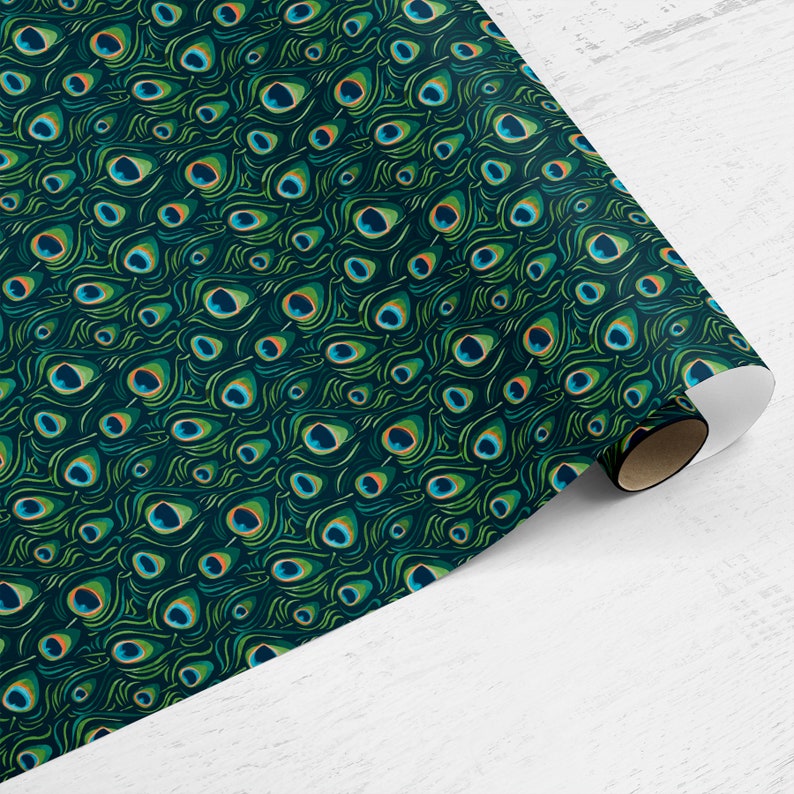 Peacock Wrapping Paper Luxury Gift Wrap Peacock Gift Wrap Etsy UK