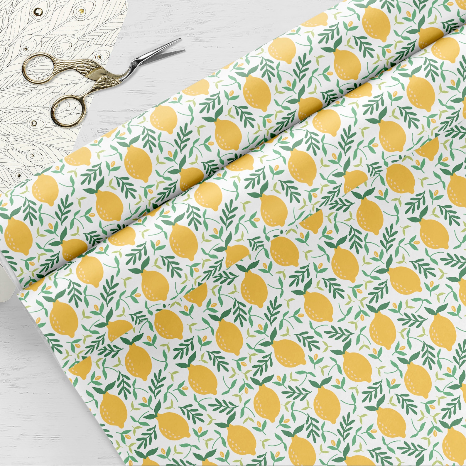 Lemon Wrapping Paper Luxury Yellow Gift Wrap Lemon Gift Etsy