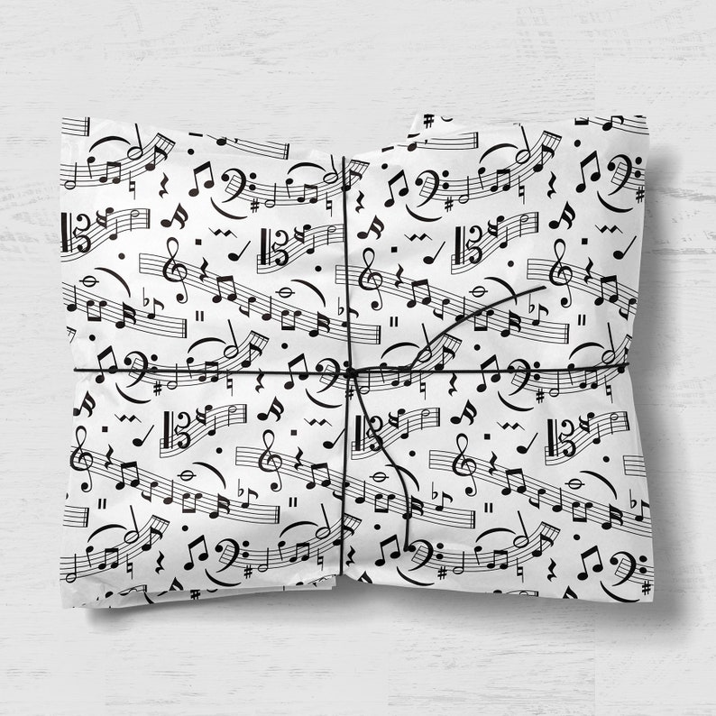 Music Notes Wrapping Paper Luxury Gift Wrap Music Gift Etsy