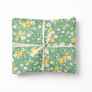 Flower Meadow Wrapping Paper - Luxury Gift Wrap - Anniversary Gift Wrap - Spring Floral Wrapping Paper