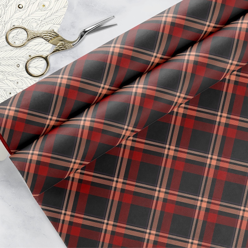 Tartan Wrapping Paper Luxury Gift Wrap Birthday Gift Wrap Etsy UK