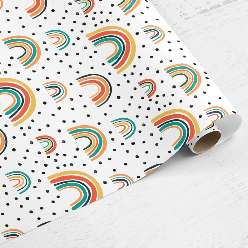 Rainbow Wrapping Paper Luxury Gift Wrap Birthday Gift Wrap Etsy