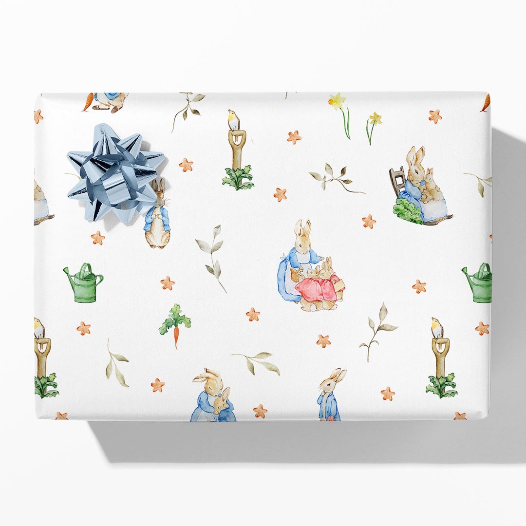 Peter Rabbit Wrapping Paper - Luxury Gift Wrap - New Baby Wrapping ...