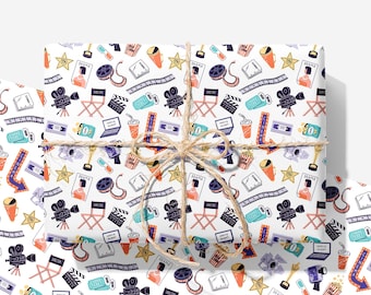 Movie Fan Wrapping Paper - Cinema Gift Wrap Roll