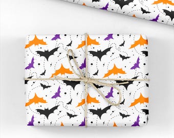 Halloween Bats Gift Wrap – Luxury Wrapping Paper