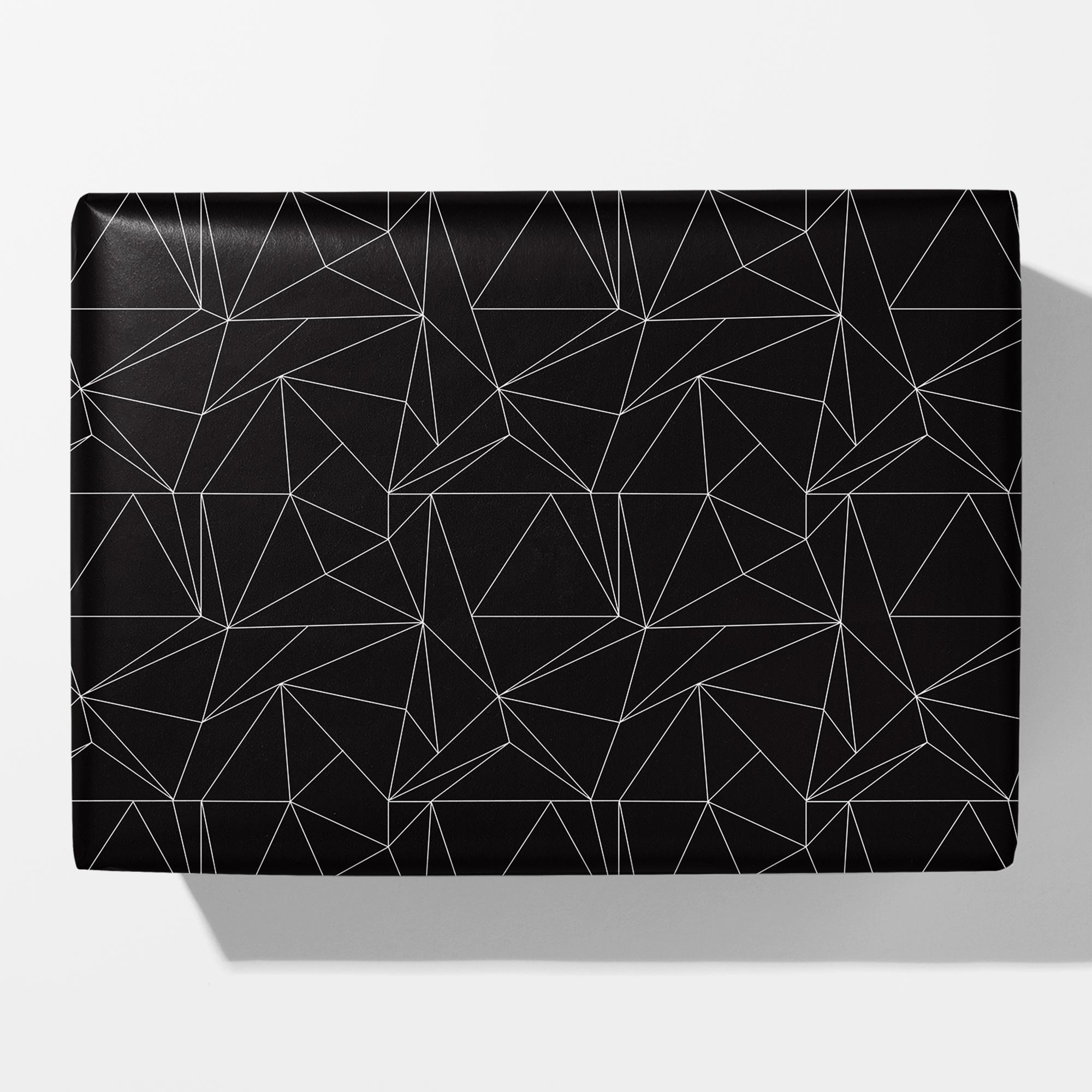 Black and White Geometric Wrapping Paper - Luxury Gift Wrap Rolls