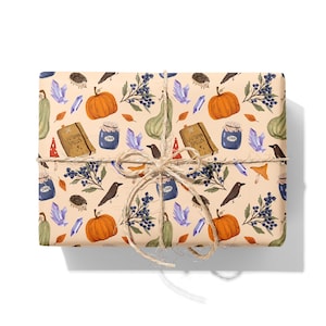 Autumn Wrapping Paper - Illustrated Fall Gift Wrap Roll