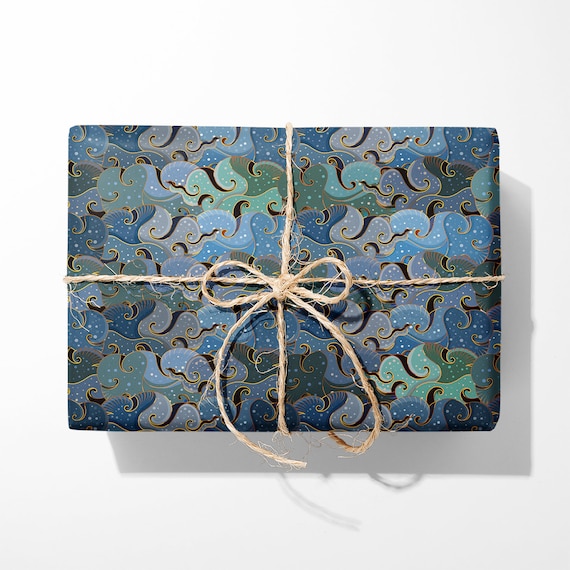 Oriental Waves Wrapping Paper - Luxury Gift Wrap