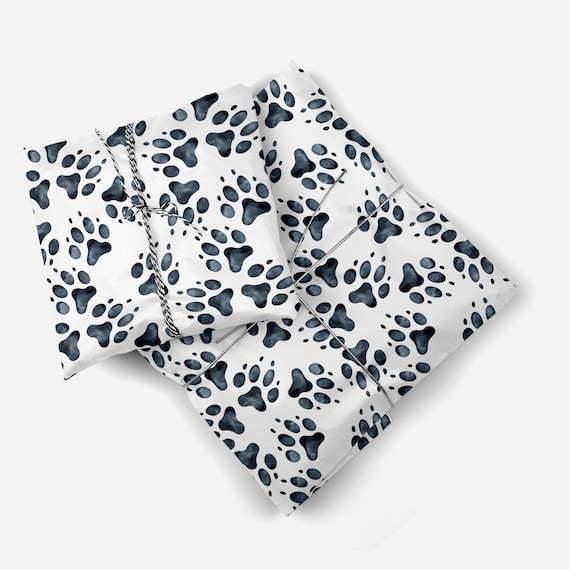 Paw Print Wrapping Paper Luxury Gift Wrap Paw Print Gift Wrap Dog