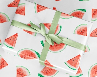 Watermelon Print Gift Wrap – Summer Scrapbook Paper