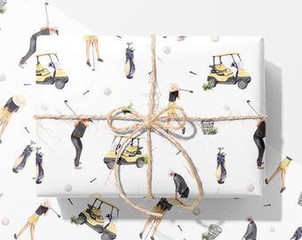 Golf Wrapping Paper - Golfing Wrapping Paper Roll