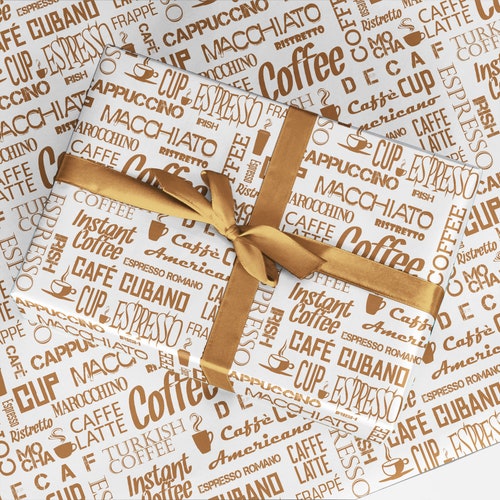 Note Card Cafe Bella Kraft & White Wrapping Paper 6 Pack Etsy
