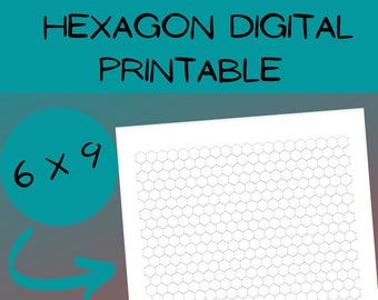 hex grid paper etsy