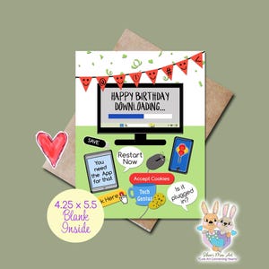Tech Genius Birthday Card: Computer Nerd Gift