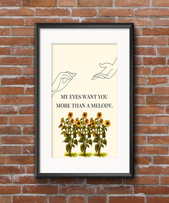Harry Styles Sunflower lyrics digital download print poster Etsy