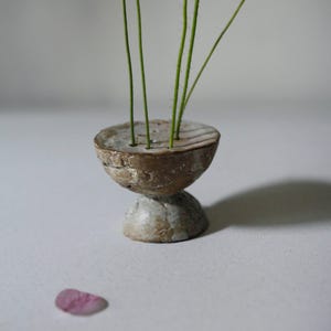 Ikebana wabisabi holder, for stems, dry flowers arrangement, floral design photography
