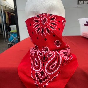 Bandana red paisley quick adjustment Dust Bandit