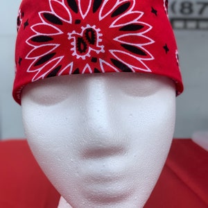 Bandana red paisley quick adjustment Dust Bandit