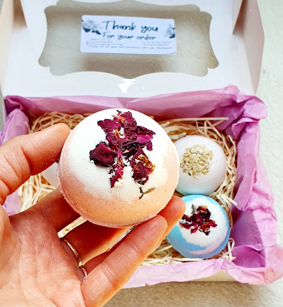 LUXURY BATH BOMBS Box of 6 Large Scented Bath Bombs in a Gift Etsy UK