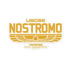 USCSS Nostromo Sticker – Alien Movie Inspired Decal | Sci-Fi Logo Vinyl Sticker | Retro Spaceship Sticker for Laptops, Bottles & Journals