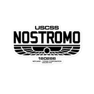 USCSS Nostromo Sticker – Alien Movie Inspired Decal | Sci-Fi Logo Vinyl Sticker | Retro Spaceship Sticker for Laptops, Bottles & Journals